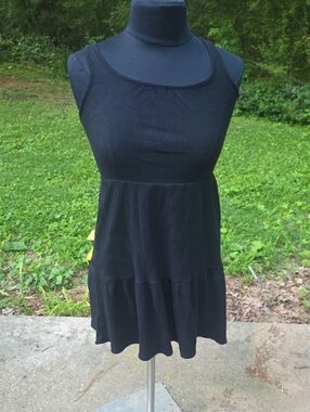 Old Navy Black Ribbed Tank Dress